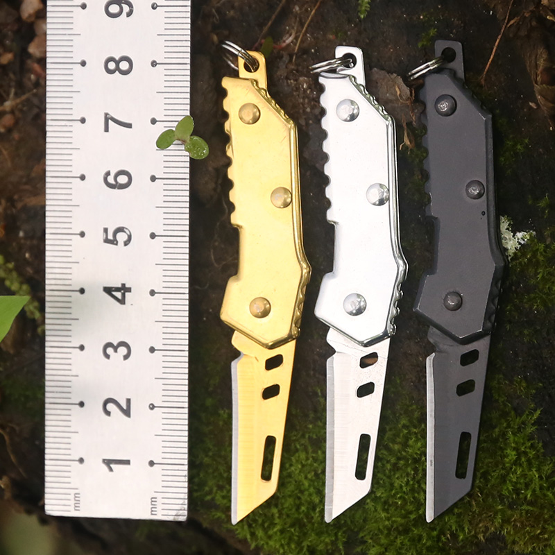 战狼随身小刀折叠刀户外防身刀具求生开刃刀迷你钥匙扣快递刀短刀