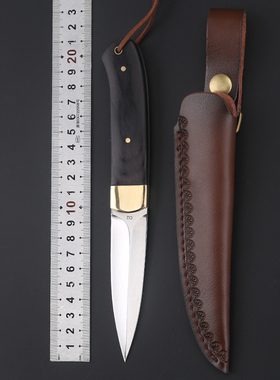 高硬度D2钢刀具防身冷兵器荒野锋利野外求生直刀锋利户外小刀长款