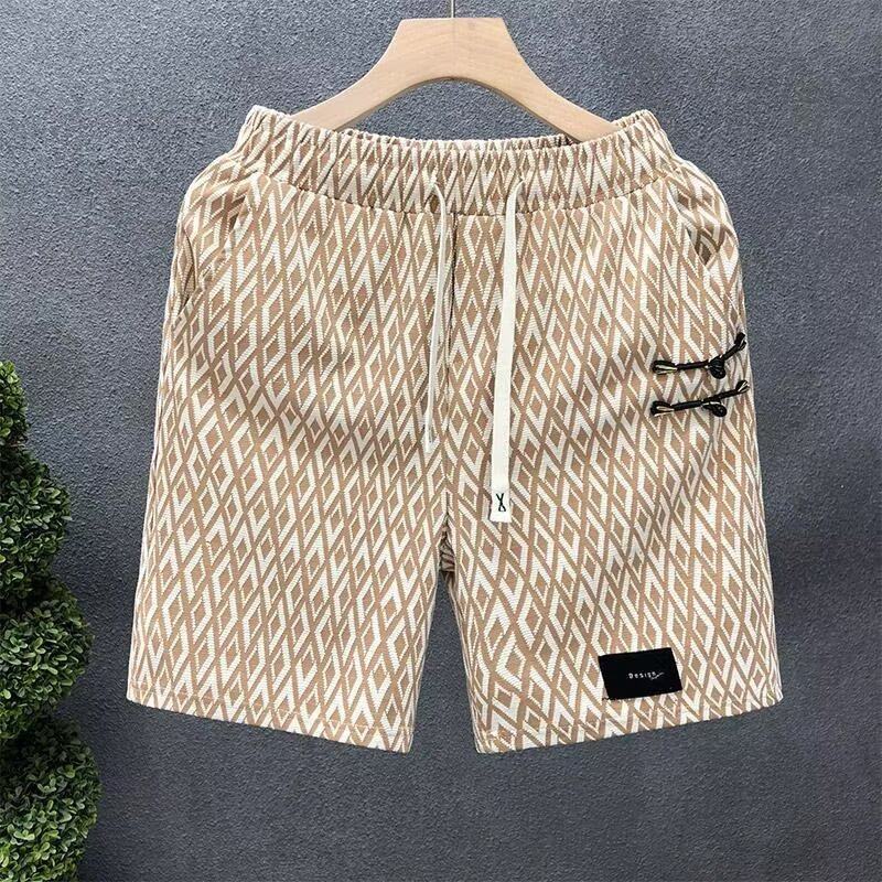 夏季薄款痞帅休闲裤新中式短裤男士2026时尚国潮风盘扣装饰五分裤,男装,大码下装,淘宝优惠券,粉丝福利购,淘宝优惠卷