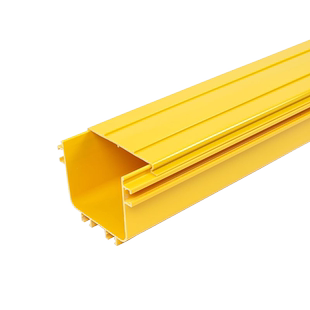 YQHF/宇启恒飞 光纤槽道 尾纤槽 黄色阻燃塑料机房跳线布线槽 机房跳纤走线架桥架 纤槽机柜 当天发货直销