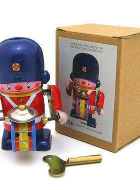 机器敲锣80后士兵怀旧玩具复古敲鼓铁皮玩具打鼓儿童发条小小卫兵