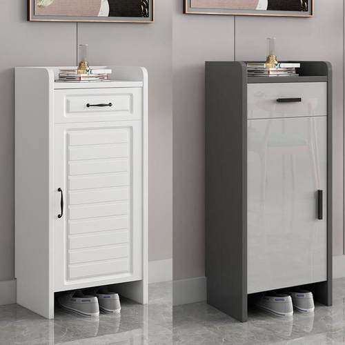 鞋柜简约现代小户型单门家用大容量进门口入户白色阳台立式多功能