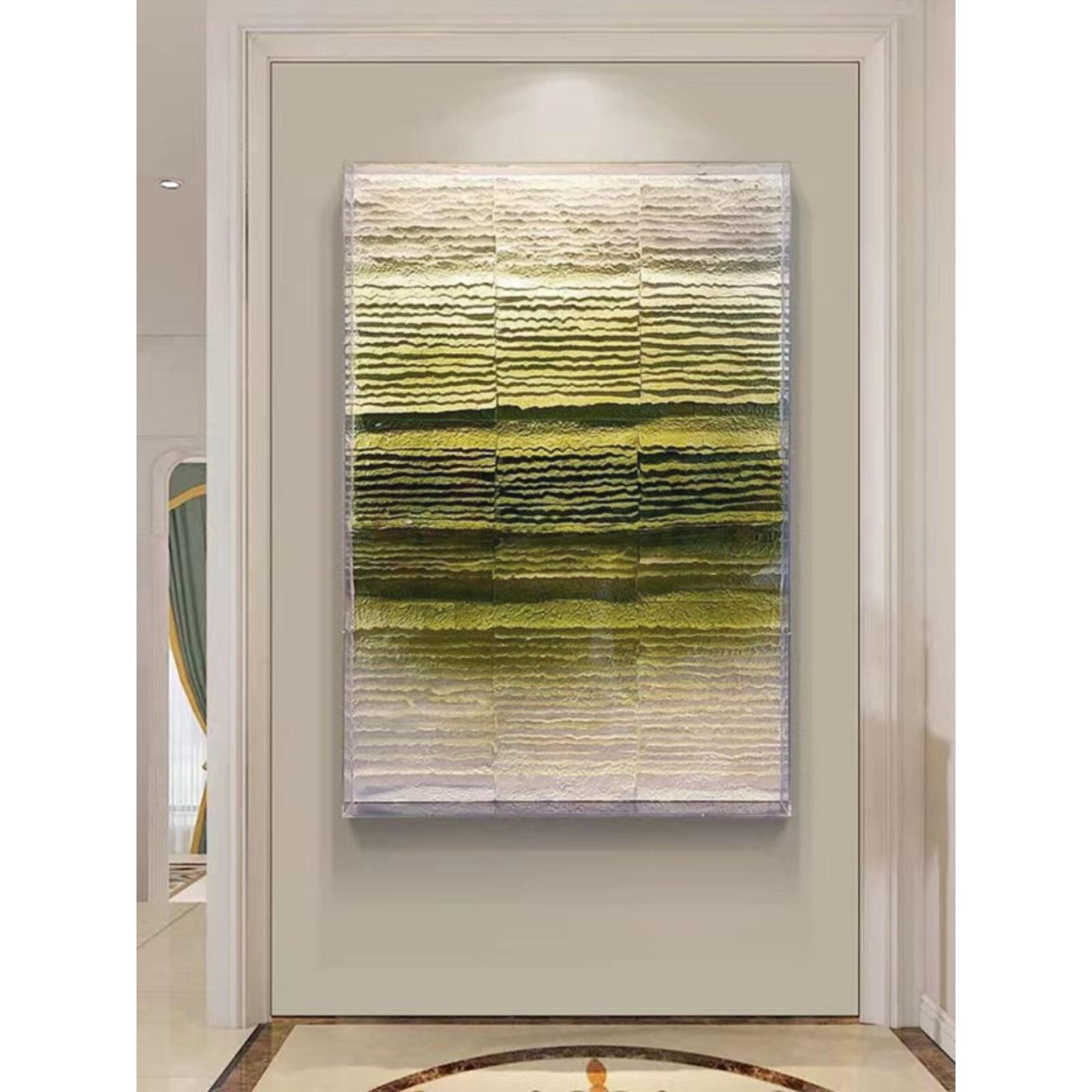 入户玄关装饰画亚克力立体纸艺客厅走廊过道挂画样板间高级感壁画