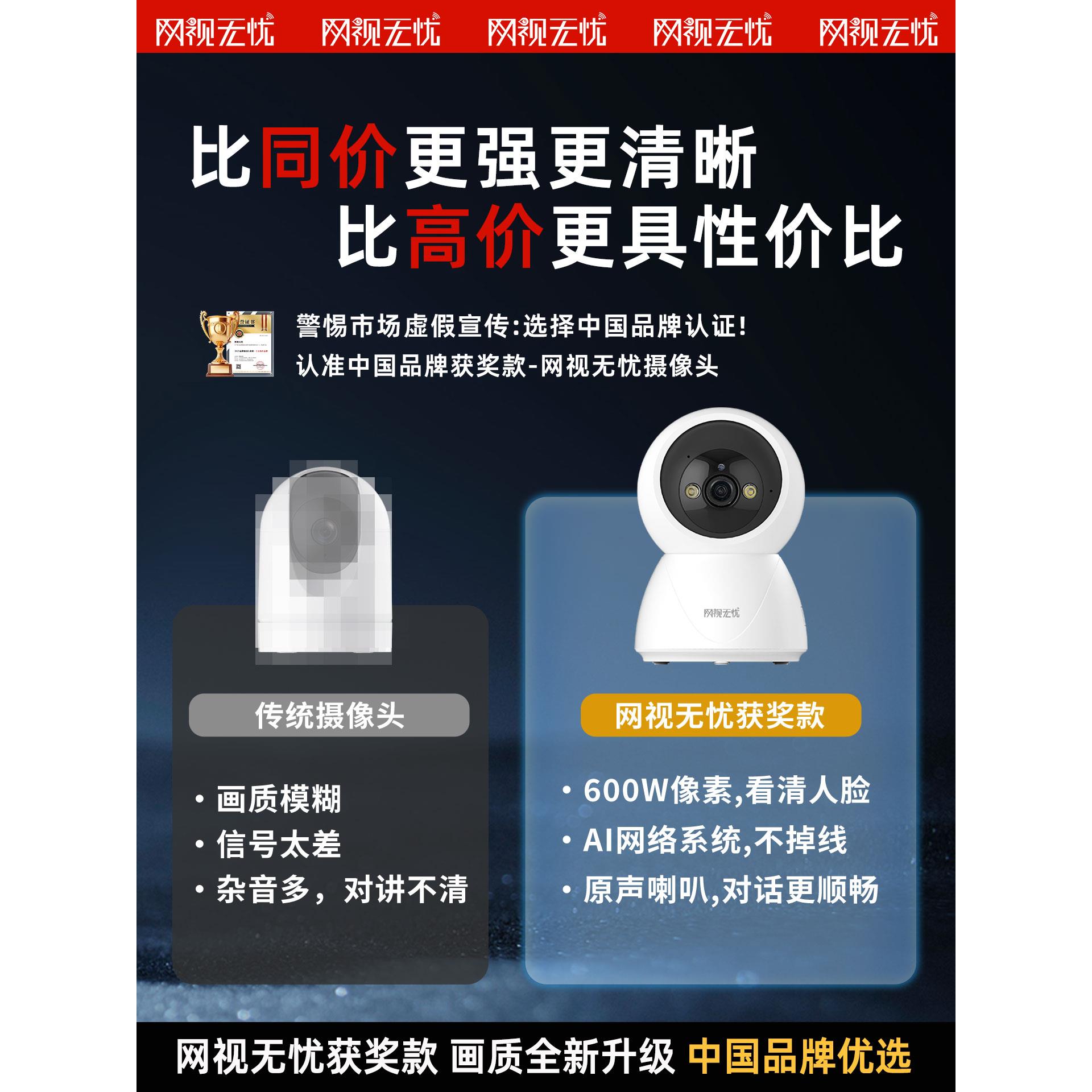 监控器2025新款家用商用远程手机摄像头室内门口无线网络高清摄头