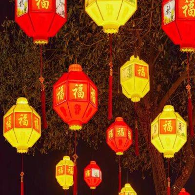 新年防水灯笼街道树上发光吊灯餐厅节日氛围挂饰企业办公室彩灯