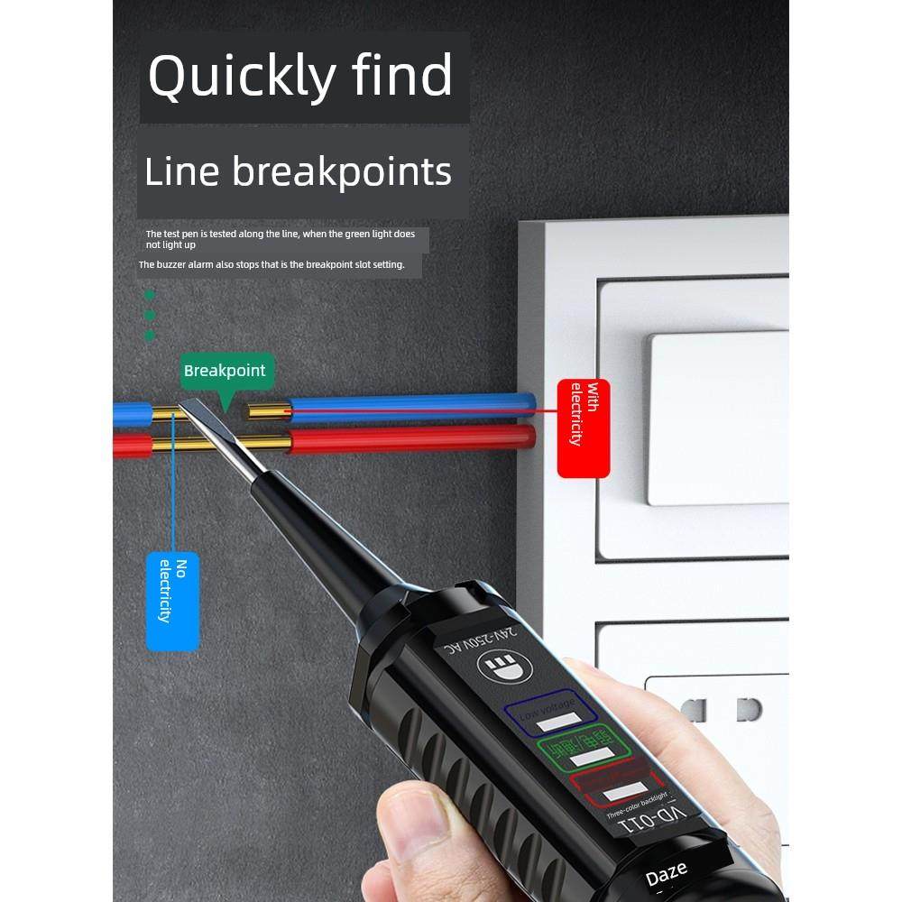 实达多功能电测试笔传感器高亮度彩灯螺丝刀电压测试电工特殊测试