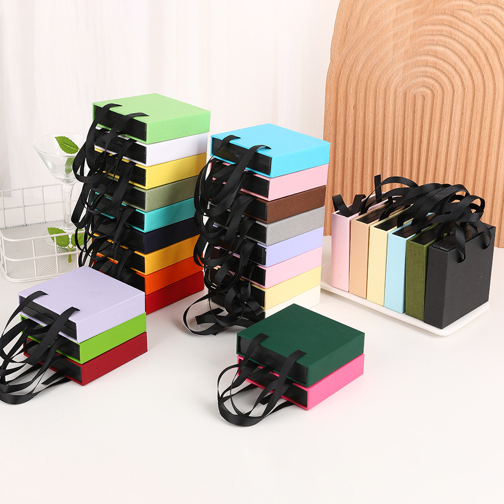 手提礼品悬空盒pe薄膜饰品收纳盒项链珠宝首饰盒悬浮盒现货