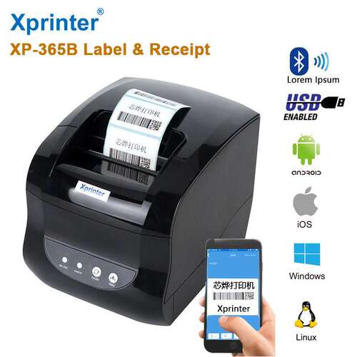 电商专供Xprinter XP-365B打印机80毫米热敏条形码价格打印机