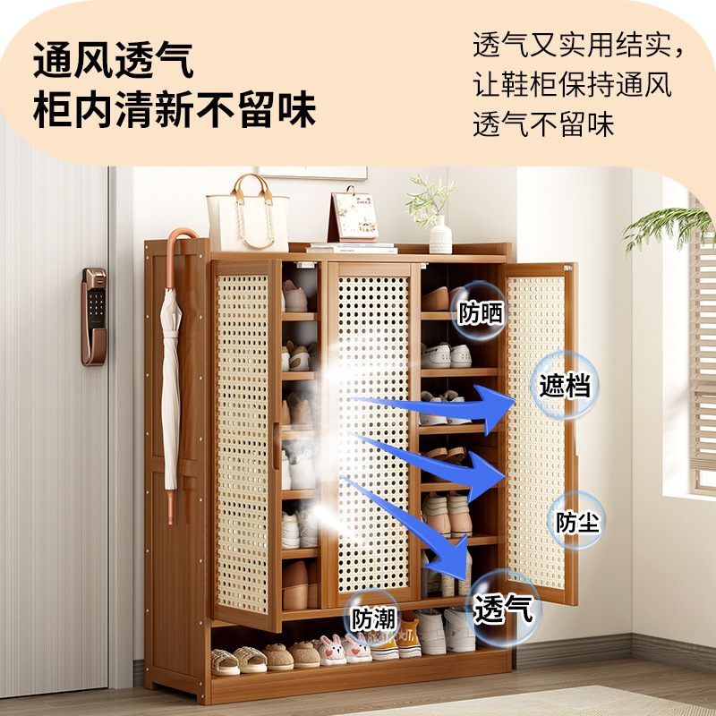 鞋柜家用门口大容量玄关柜实木简易鞋架子经济型工厂直销一件代发