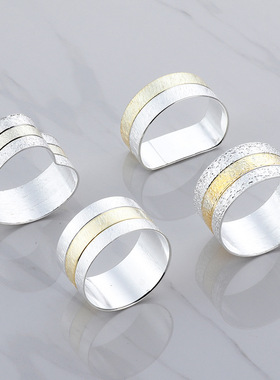 餐巾扣高档餐巾环精美简约双珠弹簧餐巾圈酒店时尚口布圈西餐扣环