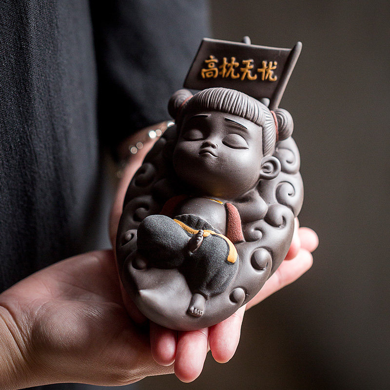 碌心 创意萌版动画形象茶宠摆件 茶桌茶台茶盘茶具茶道配件茶玩