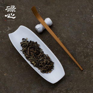 家用茶荷赏茶功夫茶道零配 碌心 中式 木舟茶则 简约脂白竹节茶搁