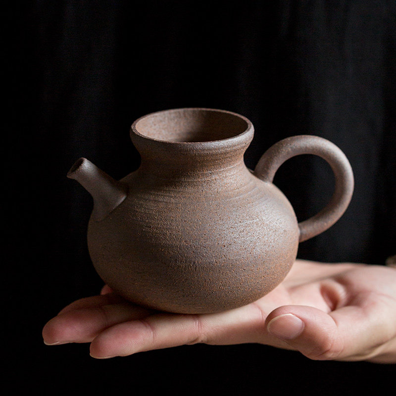 碌心原矿粗陶公道杯家用中式绑绳陶瓷禅意公杯功夫茶具配件分茶器