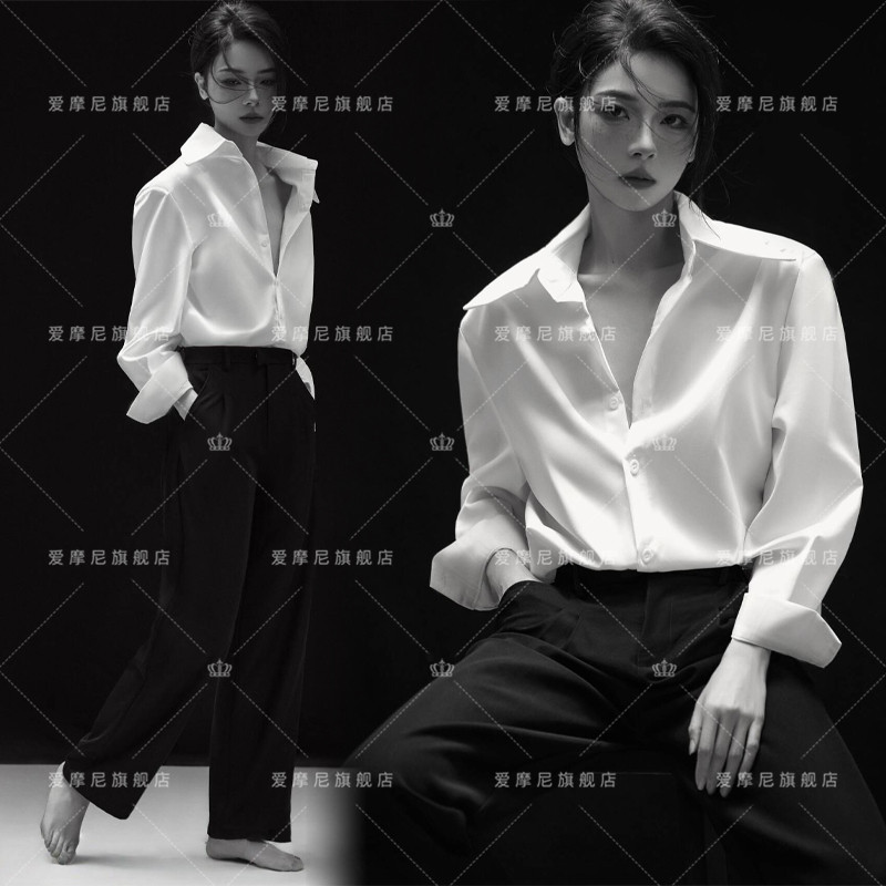 2025新款时装韩杂性感形象肖像照衬衫艺术写真影楼主题拍摄服装