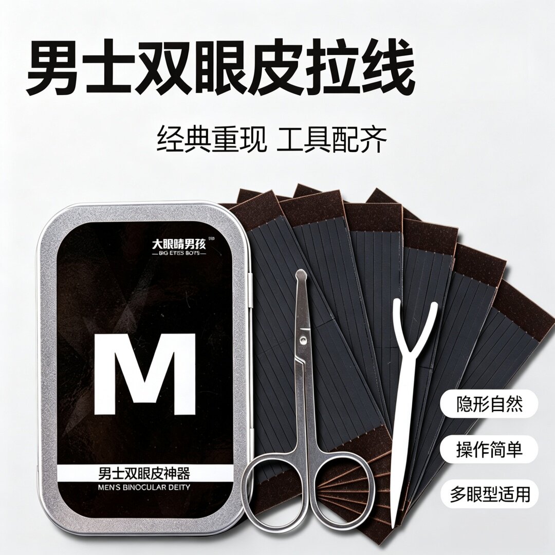 男士用拉线双眼皮贴纤维条带工具