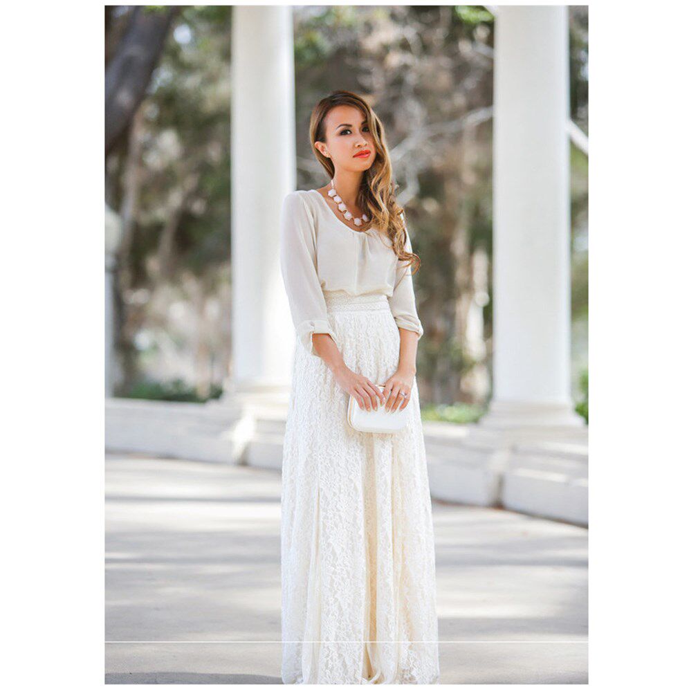 women s long lace skirt casual dress summer white skirts2018in the Women's clothing/Boutique , Skirts  category - from Buy2taobao.com to provide professional Taobao agent buy service