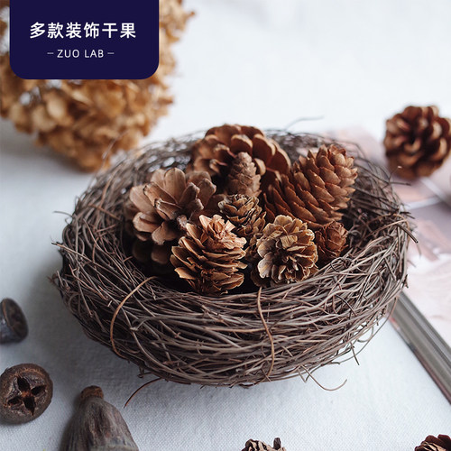 干果松果干花包香薰蜡烛DIY无火香薰装饰手作橡果莲蓬十字果材料