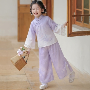 古风民国风演出服儿童唐装 原创汉服女童新中式 套装 春季 夏 2026新款