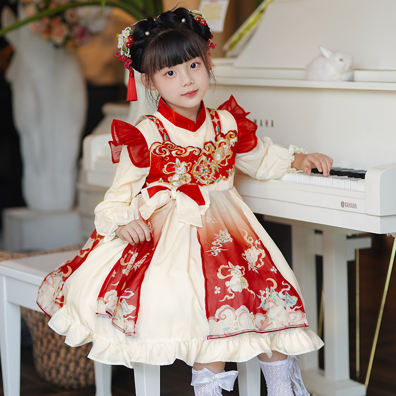 女童洛丽塔公主裙2025秋装新款