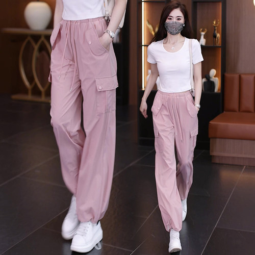 直筒美式工装裤女夏薄款2026新款