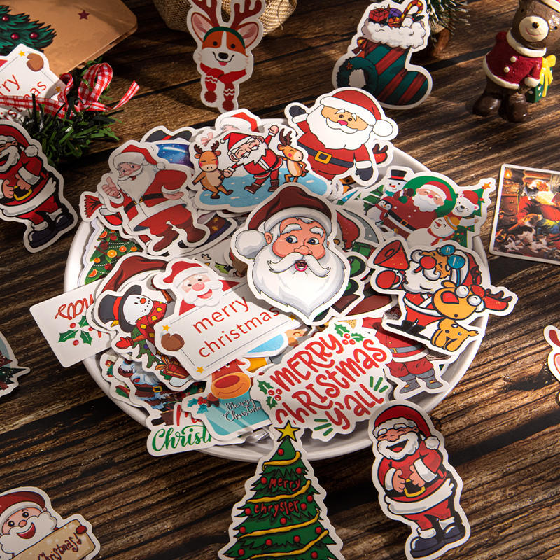 圣诞节贴纸可爱卡通装饰小贴画