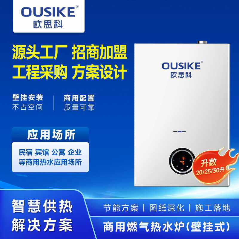 厂家直销商用燃气热水器20L升婴儿游泳馆热水器酒店壁挂式热水器