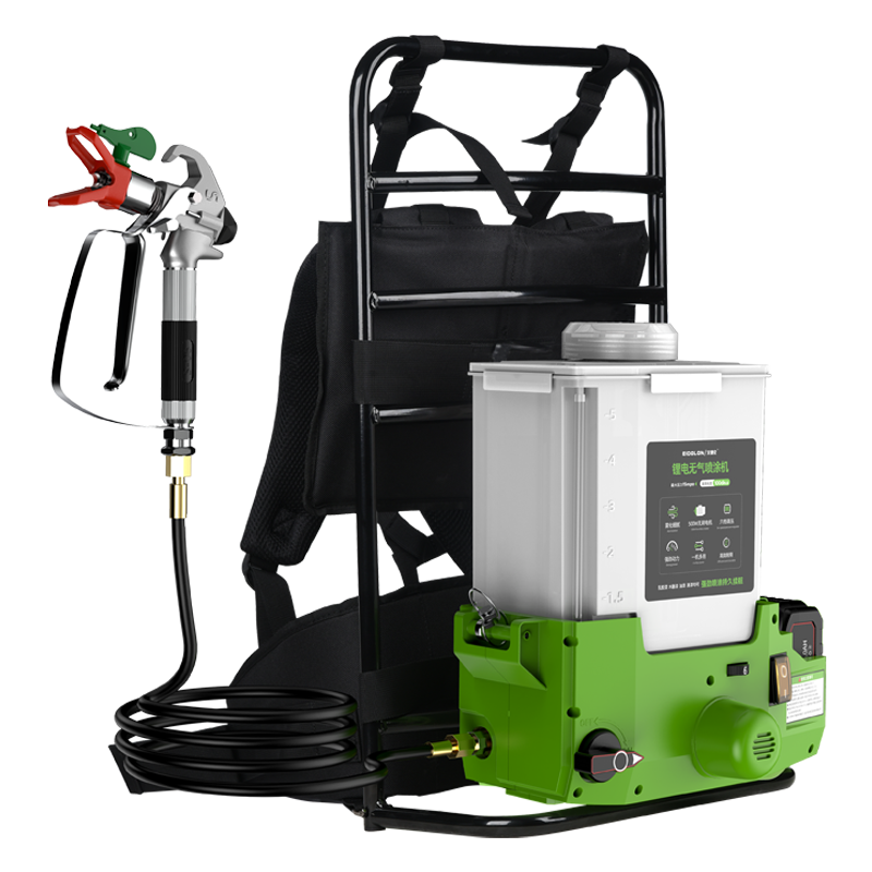 锂电高压无气喷涂机小型乳胶漆喷漆机多功能油漆涂料柱塞式一体机