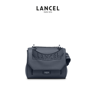 LANCEL 兰姿Ninon小号链条包小方包真牛皮荔枝皮黑色单肩包斜挎包