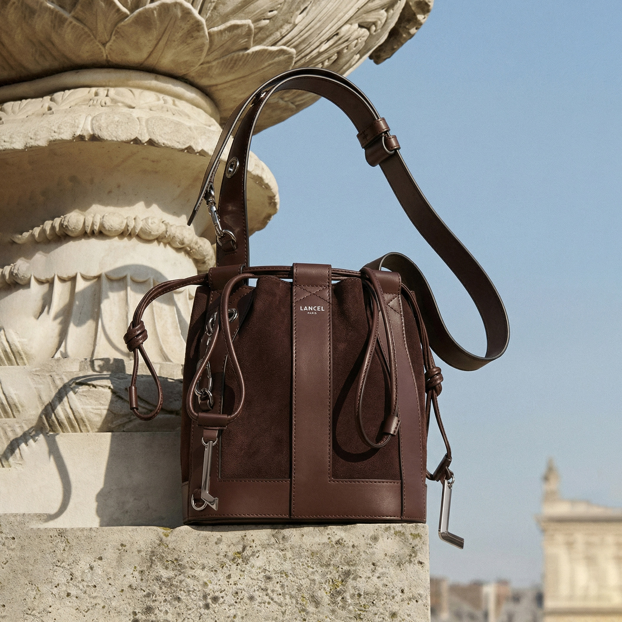 【新品】LANCEL/兰姿 ELLES水桶包 小号单肩手提包 法国轻奢女包