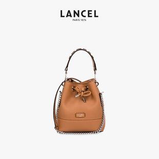 水桶包 Ninon经典 迷你单肩斜挎烧麦包女真皮牛皮荔枝 兰姿 LANCEL