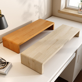 实木U形置物架柜子分层桌面模型展示收纳阶梯桌电脑萤幕增高架