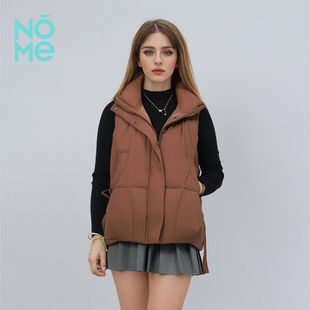 时尚 NOME 新款 2024年冬季 加厚宽松三角扣飘带羽绒背心马甲 服饰