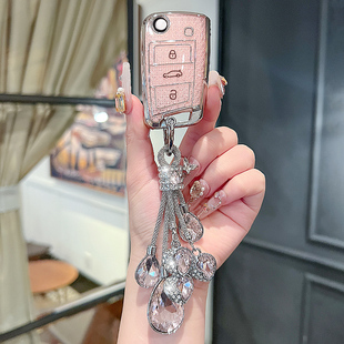 适用大众朗逸plus钥匙套新锐装饰途观汽车速腾改装扣宝来凌渡壳包