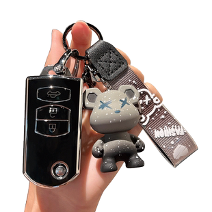 适用马自达3钥匙套昂克赛拉扣CX4/CX5新阿特兹壳包cx30拿男女高档