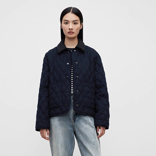 羽绒休闲外套女WTZBWW0215 保暖羊毛翻领短款 哼哈冰冰