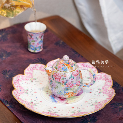 慢蓝真丝茶席浮力高颜值香云纱
