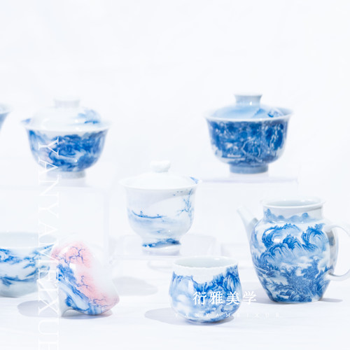 赐闲堂宋画山水青花茶器大上新