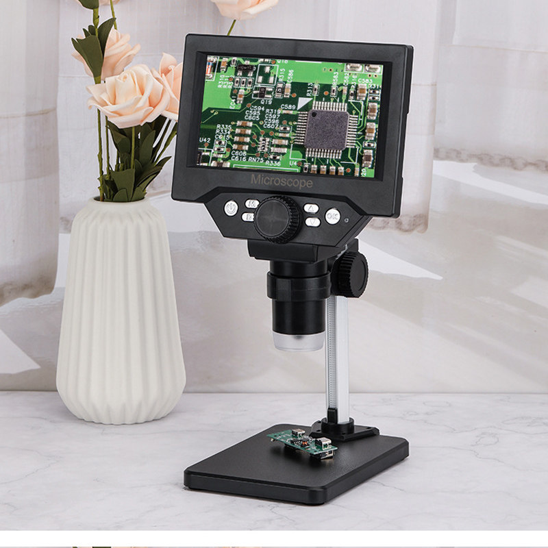5.5寸1000万像素高清数码工业电子显微镜手机PCB主板维修用银元邮票字画文玩手表檀木鉴赏检测便携电子放大镜