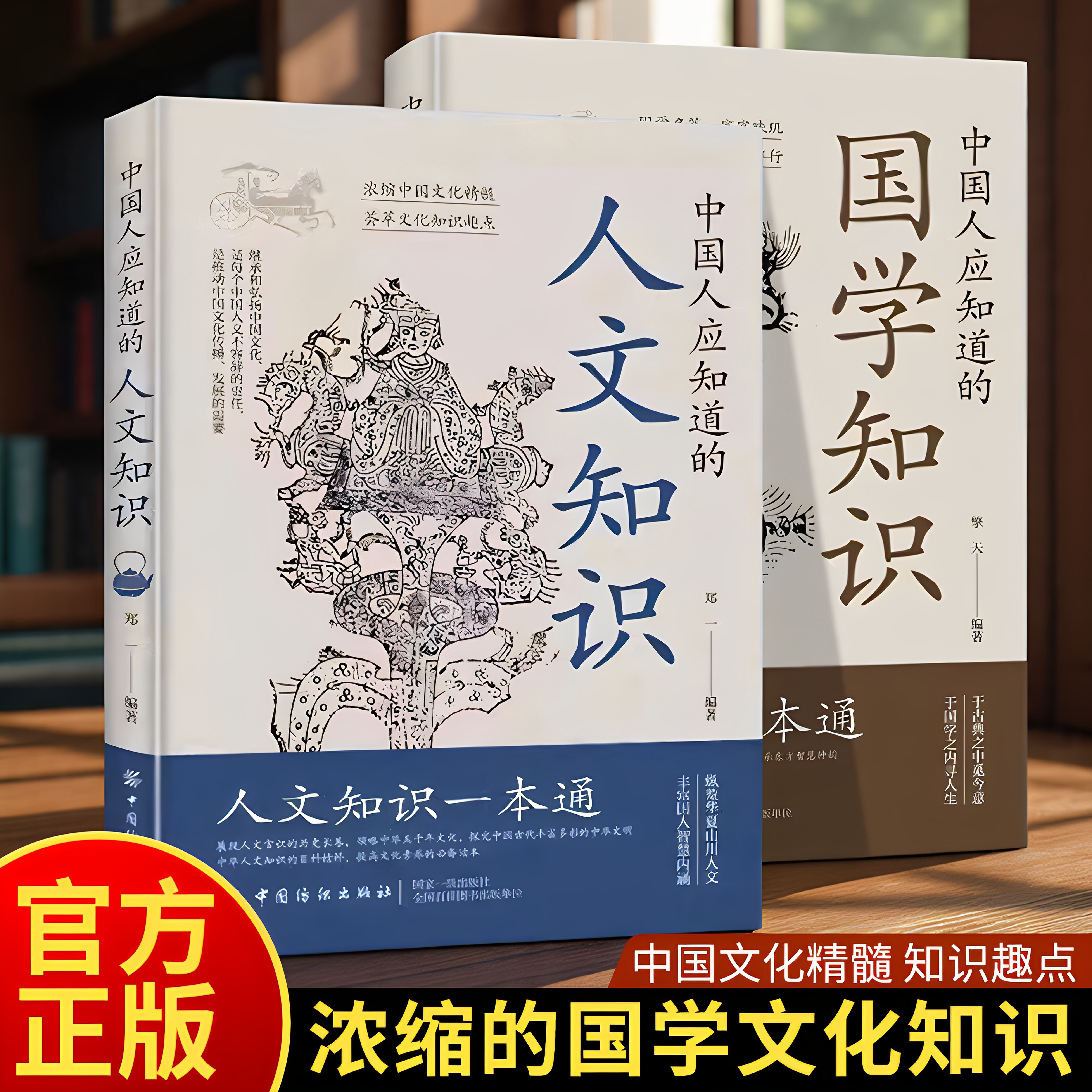 【官方正版】中国人应该知道的国学知识人文知识一本通全套2册书籍正版中华国学文化传统百科常识擎天郑一编著