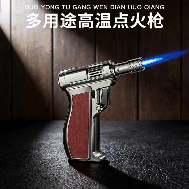 大火力点火枪手握式充气直冲金属焊枪高温锁火倒置防风打火机