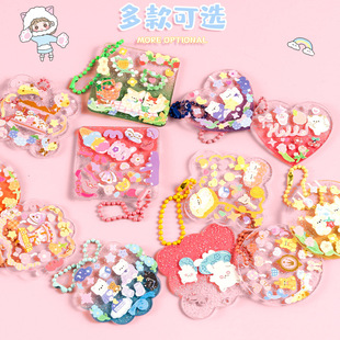 咕卡圆盘diy挂件亚克力咕盘估卡片手帐贴纸古卡材料姑卡咕咔镭射