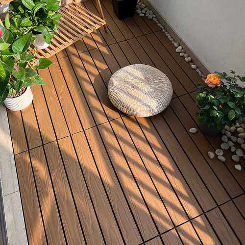 塑木地板户外阳台花园庭院防水防腐木diy拼接地板源头厂家30*60cm
