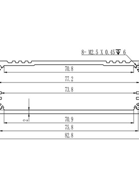 永锢82.8*28.8铝型材电源接线盒控制器检测仪壳体仪表铝合金外壳
