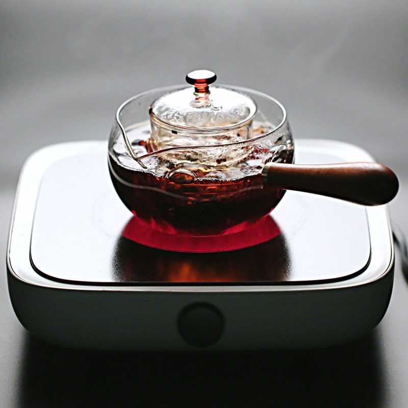 一件代发高硼硅煮茶器木把透明玻璃茶壶防爆小青柑养生茶壶耐高温
