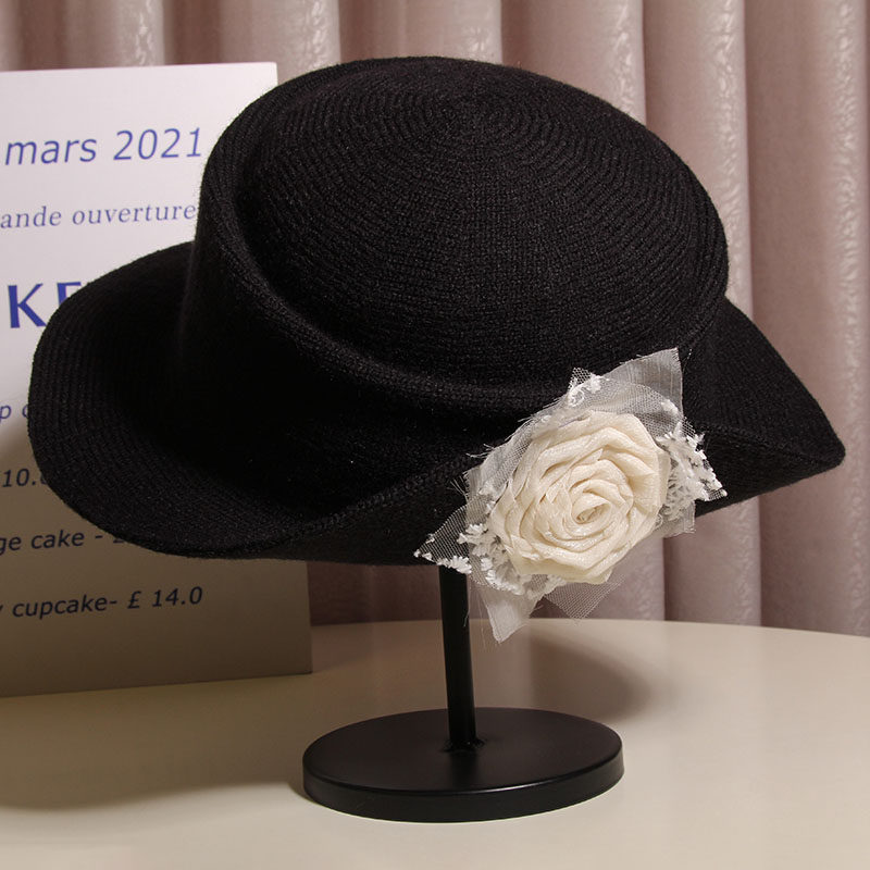 赫本风蕾丝花朵优雅礼帽女高级感千金风气质渔夫帽显脸小法式盆帽,服饰配件/皮带/帽子/围巾,帽子,淘宝优惠券,粉丝福利购,淘宝优惠卷