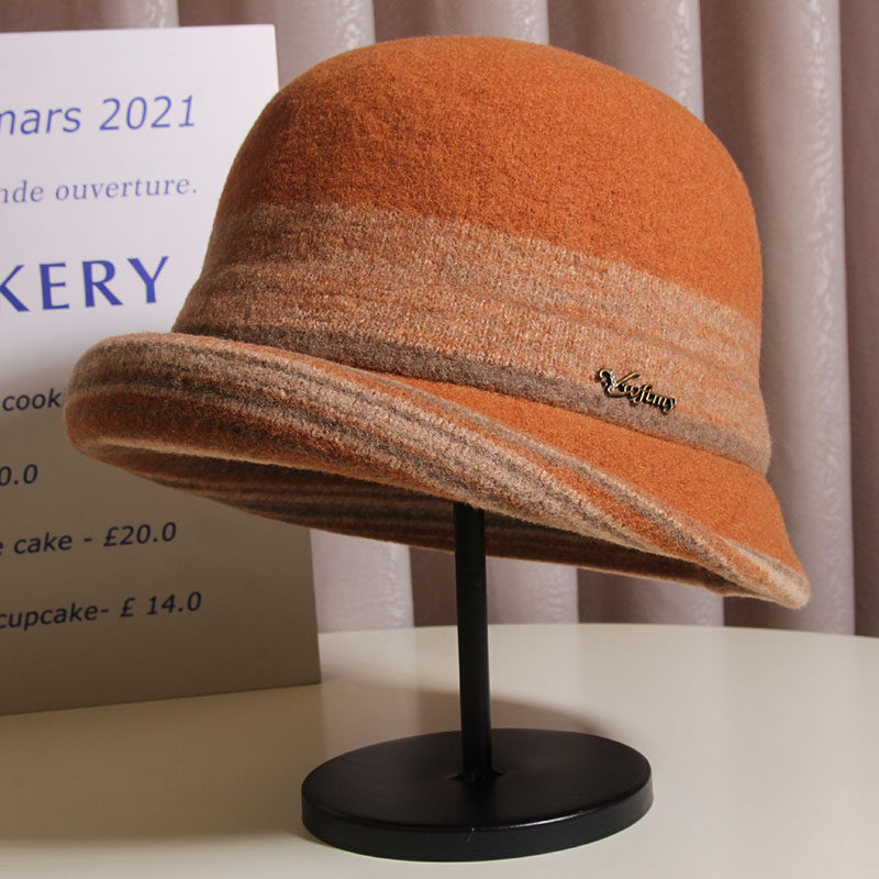 赫本风羊毛呢拼色卷边渔夫帽女秋冬法式复古百搭保暖盆帽气质礼帽,服饰配件/皮带/帽子/围巾,帽子,淘宝优惠券,粉丝福利购,淘宝优惠卷