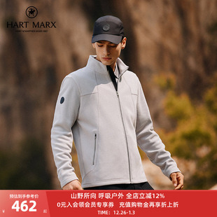 哈特马克斯2025年秋男士 卫衣男 肌理感摇粒绒保暖休闲立领拉链开衫