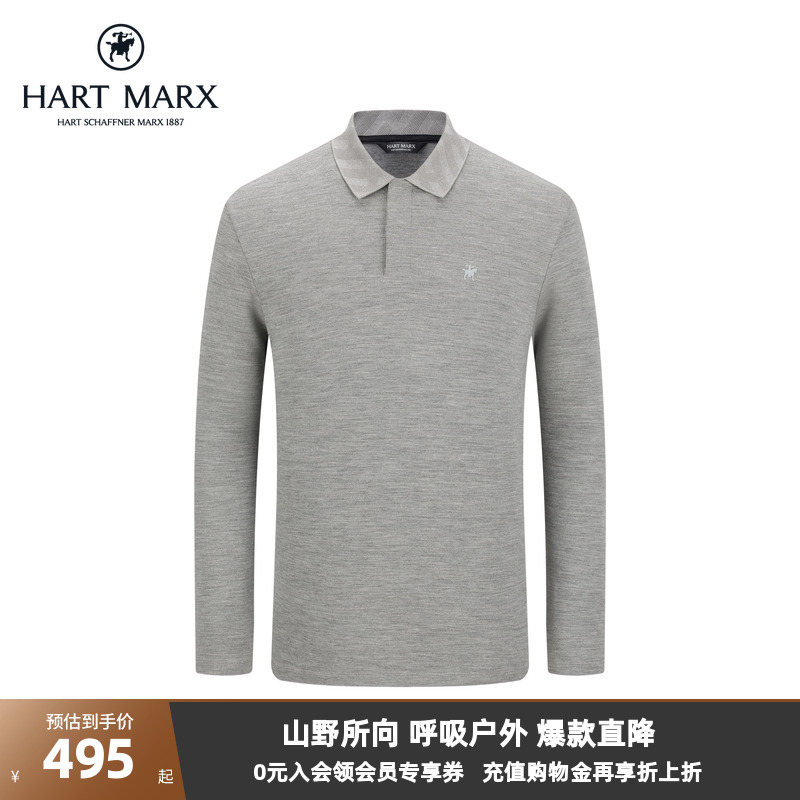 绵羊毛休闲通勤长袖POLO衫秋T恤