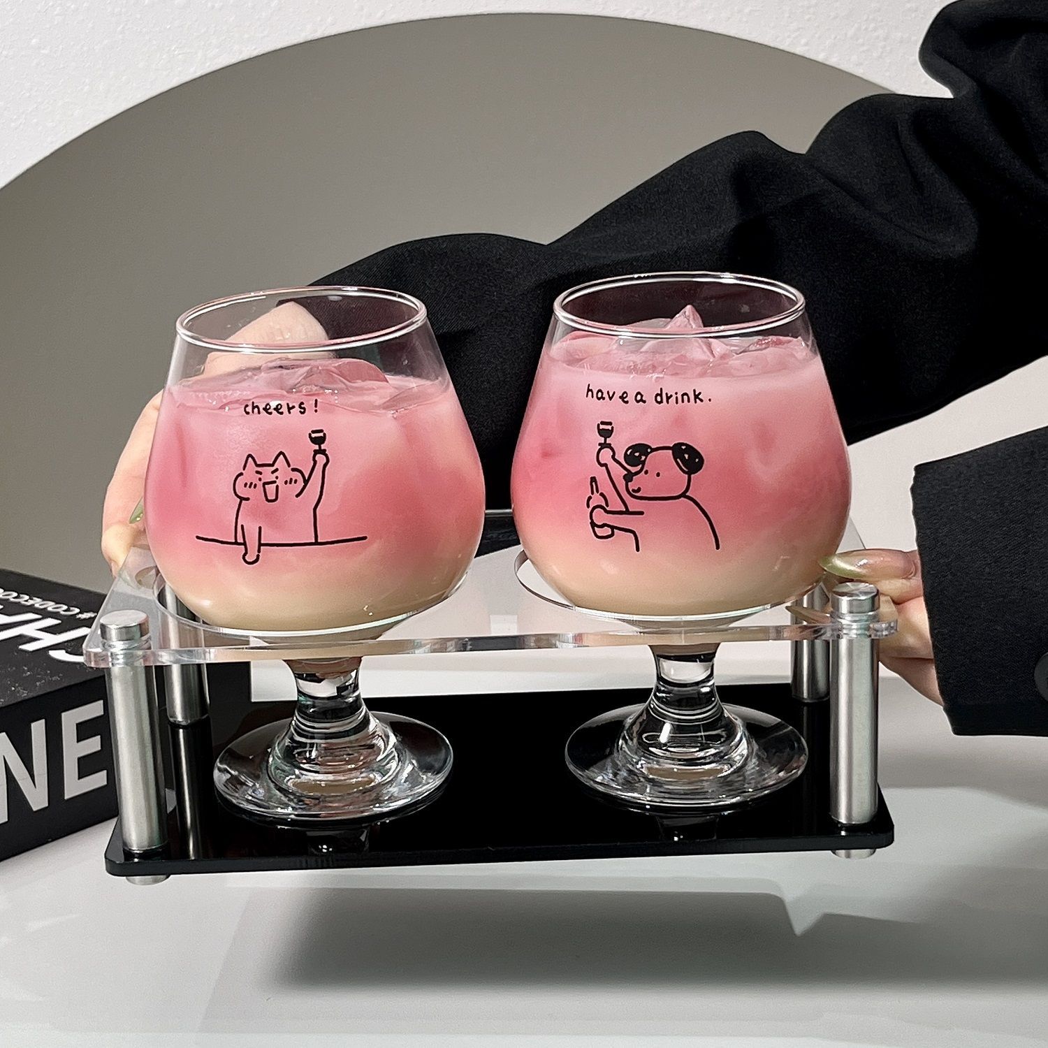 喝酒好看的杯子原创可爱