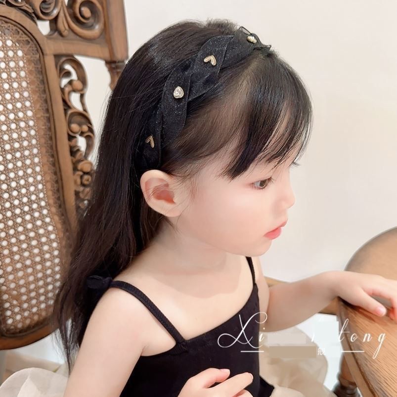 发箍女款儿童网纱爱心刘